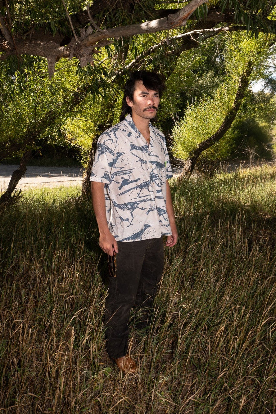 Roadrunner Short Sleeve button down + matching print + 10 year warranty