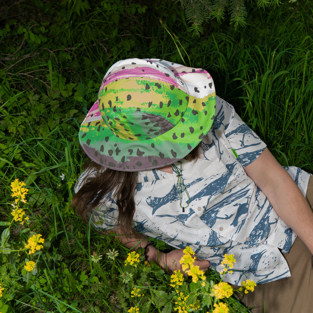 Rainbow Trout Sun Hat + 10 year warranty
