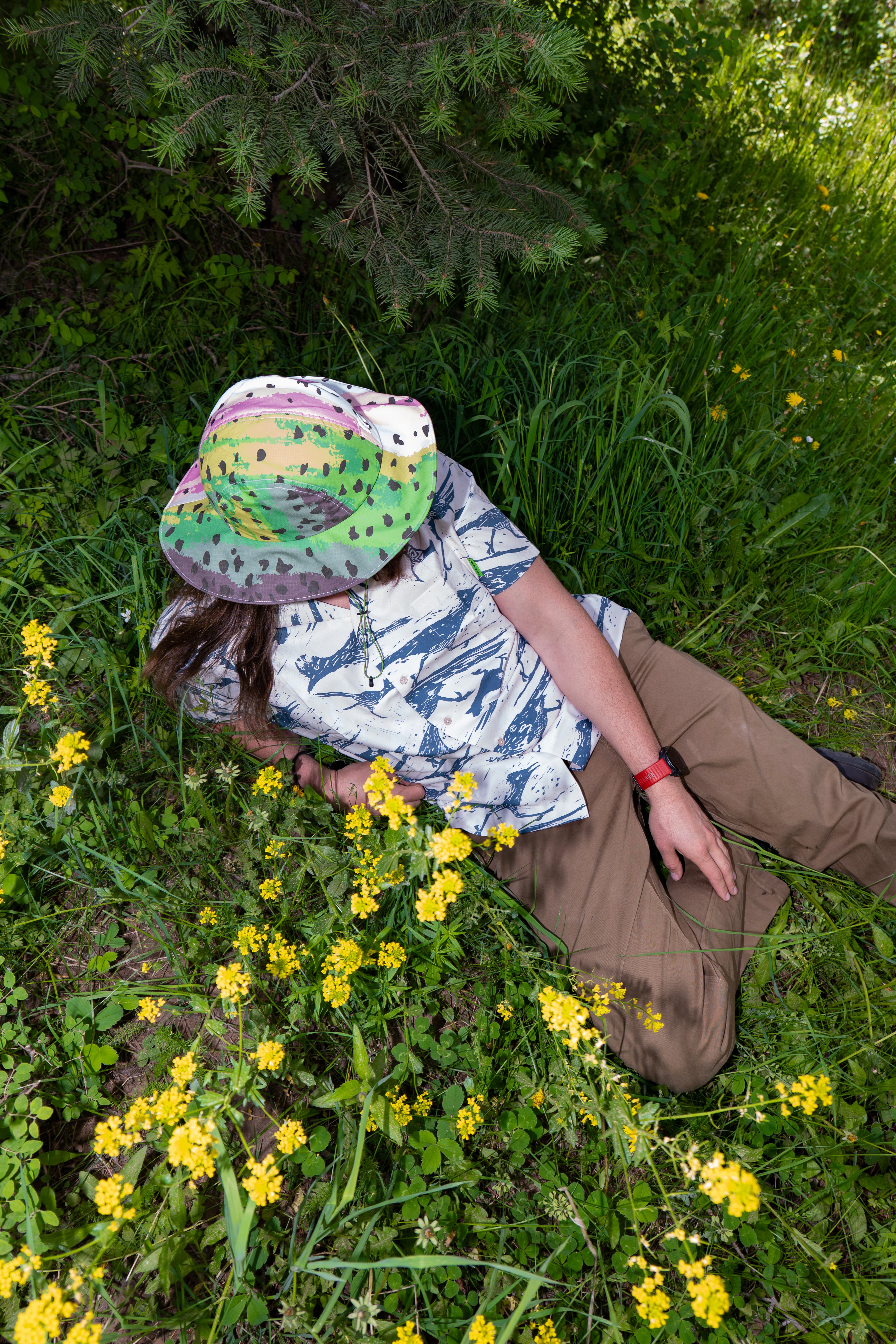 Rainbow Trout Sun Hat + matching print + 10 year warranty