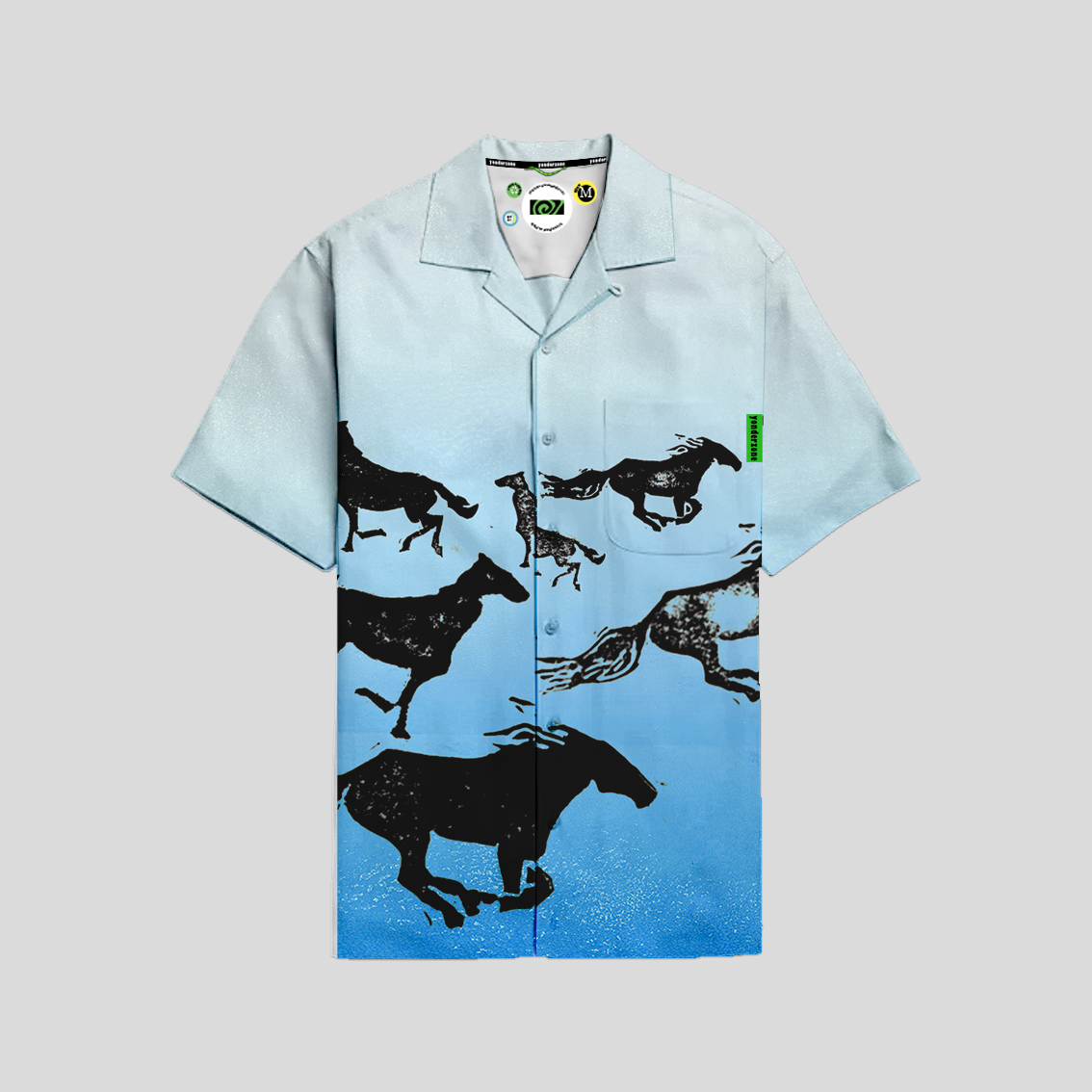 Wild Horses Short Sleeve button down + matching print + 10 year warranty