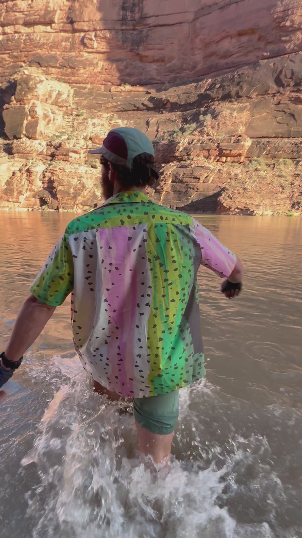 Rainbow Trout Short Sleeve button down + matching print + 10 year warranty